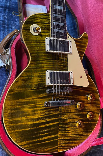 NEW ! 2024 Gibson Custom Shop Dealer Select '59 Les Paul Standard Reissue - Yellow Tiger - Monster Hand Picked Top - 8.8 lbs - Authorized Dealer - G03725