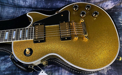 NEW! 2024 Gibson Dealer Select Custom Ordered Custom Shop Les Paul Custom - Large Flake Gold Sparkle - Authorized Dealer - 10 lbs - G03862