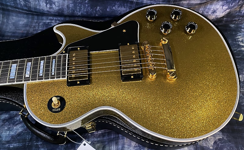 NEW! 2024 Gibson Dealer Select Custom Ordered Custom Shop Les Paul Custom - Large Flake Gold Sparkle - Authorized Dealer - 10 lbs - G03862