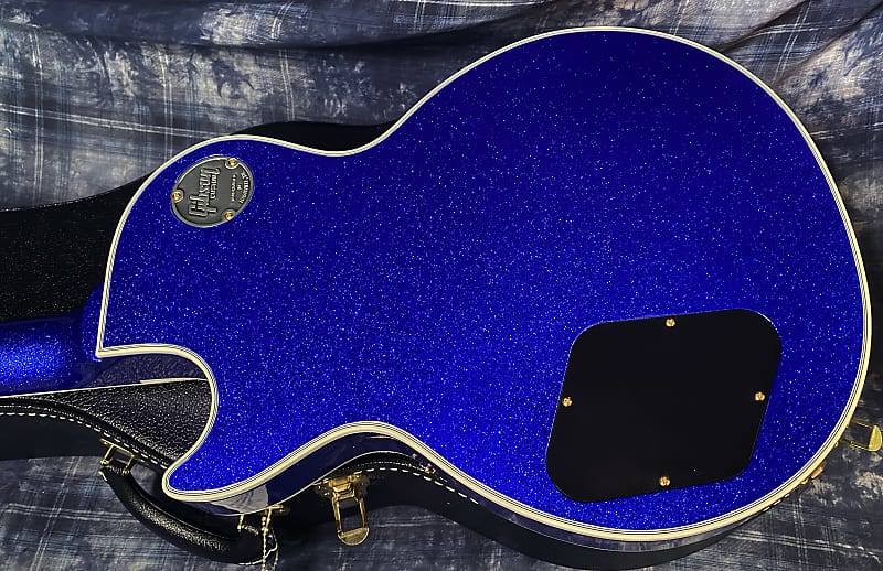 NEW ! 2024 Gibson Special Order Custom Shop Les Paul Custom Dealer Select - Dark Blue Sparkle - Authorized Dealer - 10 lbs - G03858