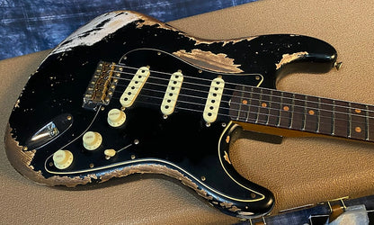 NEW ! 2024 Fender Custom Shop Limited-Edition Poblano Stratocaster - Aged Black - Super Heavy Relic - 7.3 lbs - Authorized Dealer - G03962