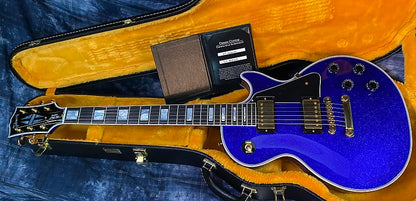 NEW ! 2024 Gibson Special Order Custom Shop Les Paul Custom Dealer Select - Dark Blue Sparkle - Authorized Dealer - 10.45 lbs - G03843