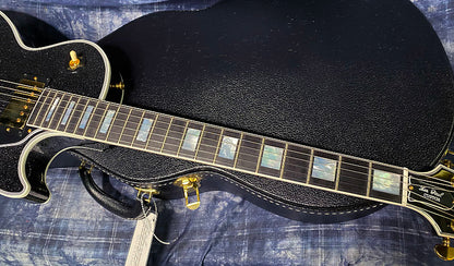 NEW ! 2024 Gibson Dealer Select Custom Shop Les Paul Custom - Large Flake Black Sparkle - Authorized Dealer - 10.6 lbs - G03860