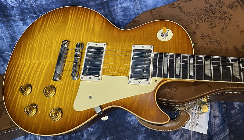 NEW! 2024 Gibson Custom Shop 1959 Les Paul - Golden Poppy - Authorized Dealer - Hand Picked Curly Flame Top VOS - 8.7 lbs - G04152