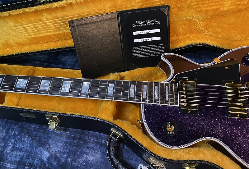 NEW! 2024 Gibson Dealer Select Custom Shop Les Paul Custom Purple Sparkle - Authorized Dealer - 10.3 lbs G03953