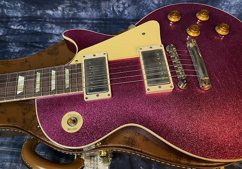 NEW! 2024 Gibson Custom Shop Dealer Select Murphy Lab '57 Les Paul Pink Sparkle Ultra Light Aged - Authorized Dealer - 8.9 lbs - G03940