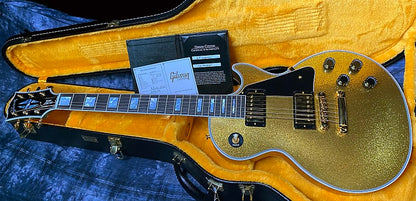 NEW! 2024 Gibson Dealer Select Custom Ordered Custom Shop Les Paul Custom - Large Flake Gold Sparkle - Authorized Dealer - 10.1 lbs - G03861