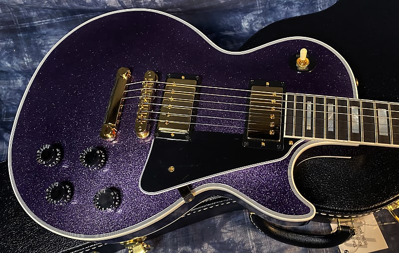 NEW! 2024 Gibson Dealer Select Custom Shop Les Paul Custom Purple Sparkle - Authorized Dealer - 9.9lbs G03948