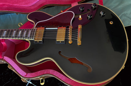 MINTY 2021 Gibson Custom Shop '59 ES-355 Reissue Stopbar - Ebony - VOS - 8.3 lbs - Authorized Dealer - Clean Demo Model