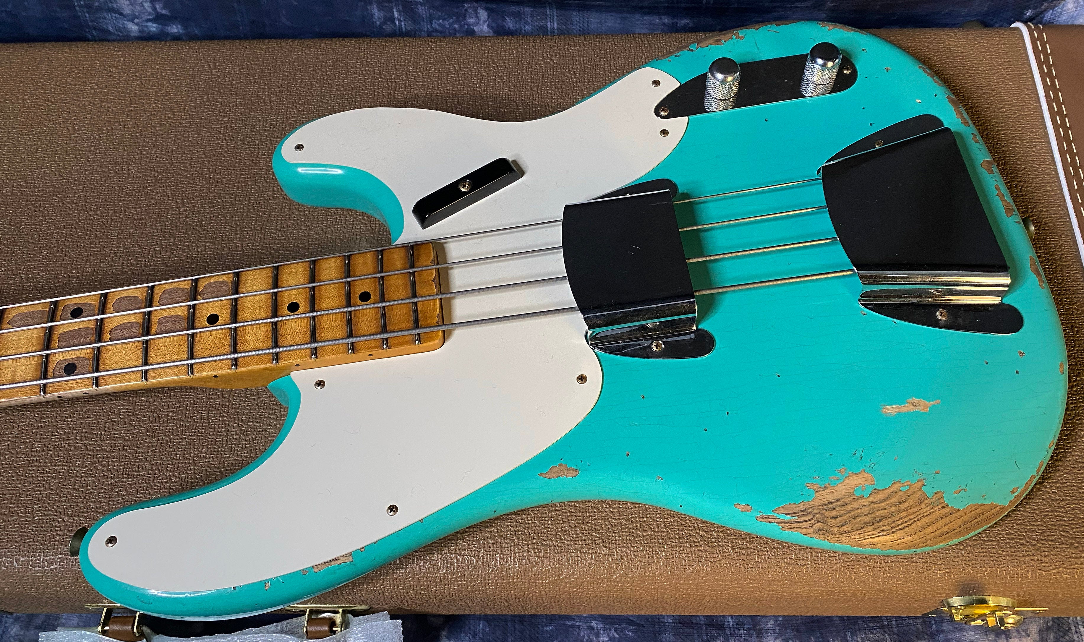 NEW!! 2024 Fender Custom Shop '55 Precision Bass Relic - Seafoam Green - 8.5 lbs Authorized Dealer! G03255