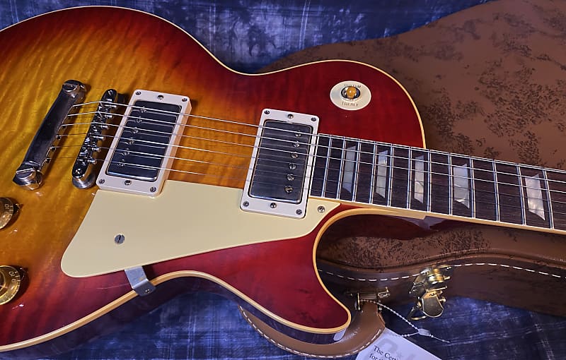 NEW ! 2024 Gibson Custom Shop 1959 Les Paul Factory Burst - Authorized Dealer - Hand Picked Monster Flame / Quilt Top ! WOW - VOS - 8.7 lbs - G03719