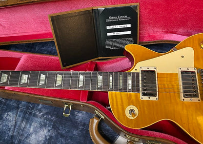 NEW! 2024 Gibson Custom Shop 1959 Les Paul - Dirty Lemon - Authorized Dealer - Hand Picked Curly Flame Top VOS - 8.7 lbs - G04139