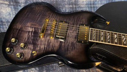 BRAND NEW ! 2024 Gibson SG Supreme - Translucent Ebony - Quilt / Flame Maple Top! 7.3 lbs - Authorized Dealer - G04123