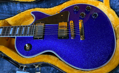 NEW ! 2024 Gibson Special Order Custom Shop Les Paul Custom Dealer Select - Dark Blue Sparkle - Authorized Dealer - 10.2 lbs - G03864