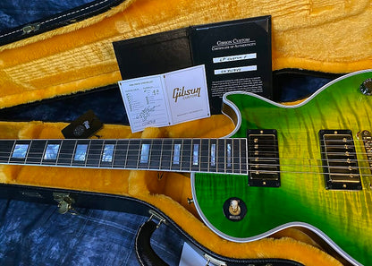 NEW! Gibson Custom Shop Les Paul Custom - Dealer Select - Authorized Dealer - Iguana Burst Quilt / Flame Top - Super RARE! 9.75 lbs - G03952