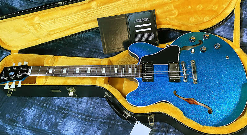 NEW! 2024 Gibson Custom Shop 1964 ES-335 VOS Reissue - Blue Sparkle - Authorized Dealer - 8.2 lbs - G03887