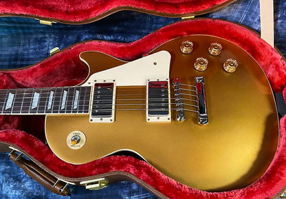 NEW ! 2024 Gibson Les Paul 50's Standard Bizarre Guitar 50th Anniversary Limited Edition All Gold Top, Back & Neck - Upgraded 57 Classic Pick-Ups - Speed Knobs - Titanium Saddles - Authorized Dealer - G03773 - 9 lbs