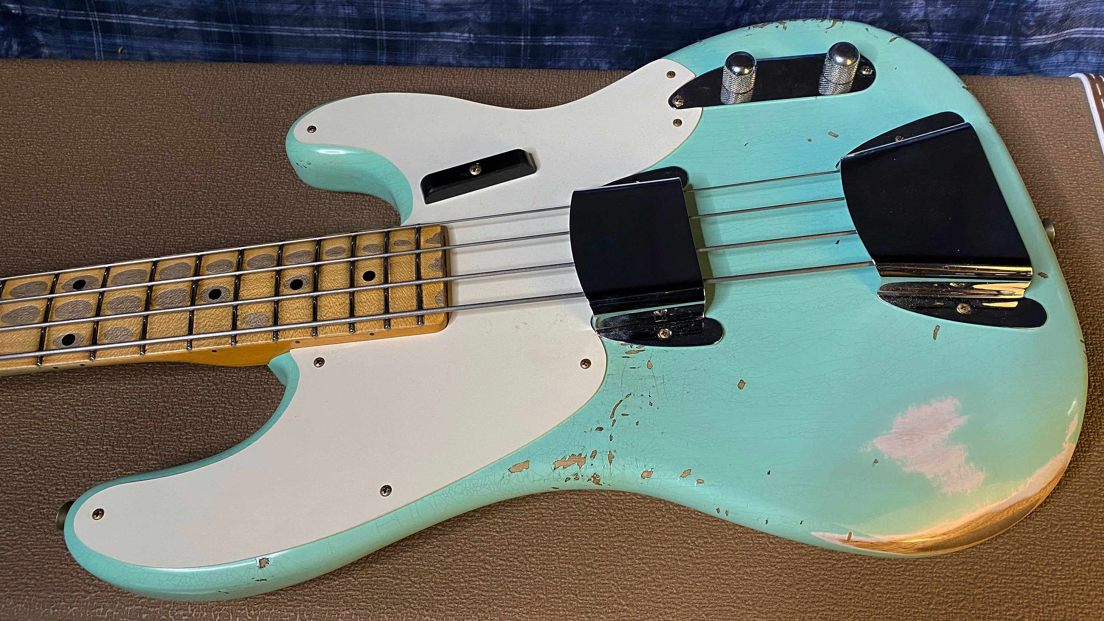 NEW!! 2024 Fender Custom Shop '55 Precision Bass Relic - Surf Green - 8.6 lbs Authorized Dealer! G03363