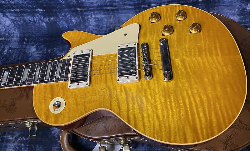 NEW! 2024 Gibson Custom Shop 1959 Les Paul - Dirty Lemon - Authorized Dealer - Hand Picked Curly Flame Top VOS - 8.7 lbs - G04139