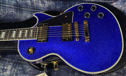 NEW ! 2024 Gibson Special Order Custom Shop Les Paul Custom Dealer Select - Dark Blue Sparkle - Authorized Dealer - 10 lbs - G03858