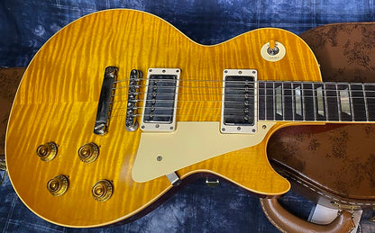 NEW! 2024 Gibson Custom Shop 1959 Les Paul - Dirty Lemon - Authorized Dealer - Hand Picked Curly Flame Top VOS - 8.7 lbs - G04139