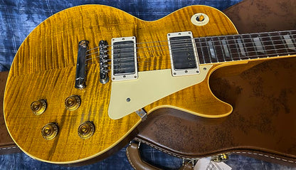 OPEN BOX - SAVE ! 2024 Gibson Custom Shop Dealer Select '59 Les Paul Standard Reissue - Yellow Tiger - Monster Hand Picked Top - 8.5 lbs - Authorized Dealer - G04176