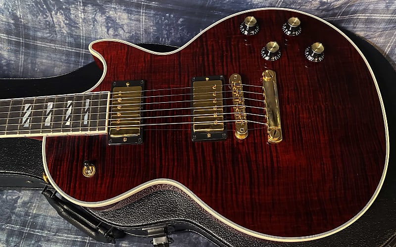 NEW ! 2024 Gibson Les Paul Supreme - Killer Tight Curly Flame Top! Wine Red - Authorized Dealer - Only 8.2lbs - G03792