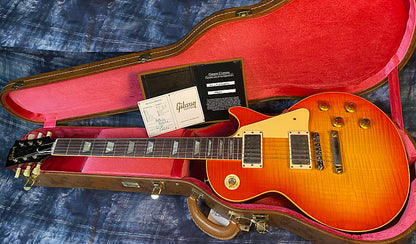 NEW ! 2024 Gibson Custom 1960 Les Paul Standard Reissue VOS - Tangerine Burst - Killer 3D Flame Top - Major Depth and Movement - Authorized Dealer - ONLY 8.2 lbs !!! - G03728