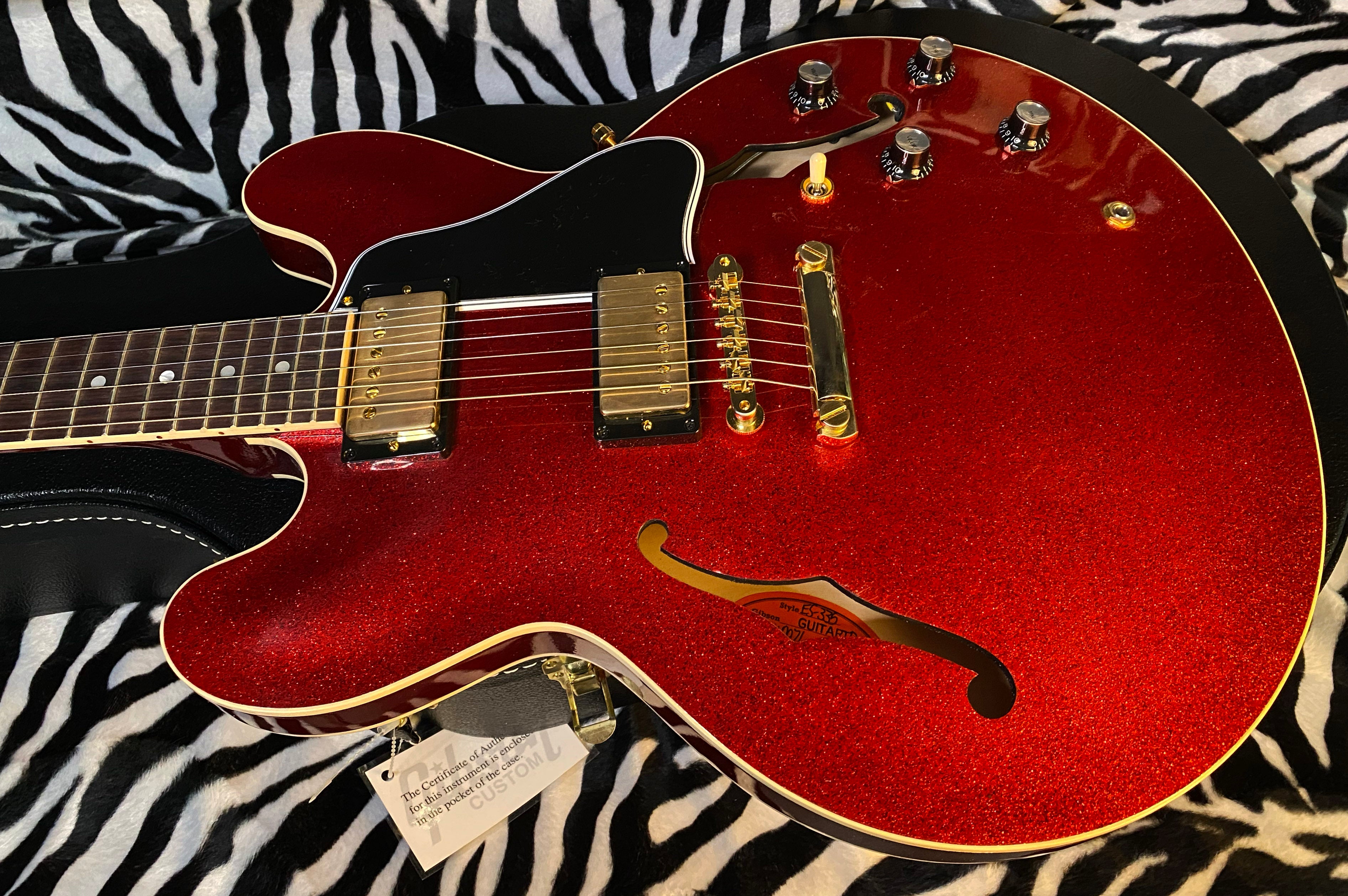 UNPLAYED 2024 Gibson Custom Shop 1961 ES-335 Reissue - Red Sparkle VOS Finish - Custom Order Made 2 Measure - Limited Edition! - Authorized Dealer - Only 7.8 lbs - In-Stock G02410 - SAVE BIG! Open Box!