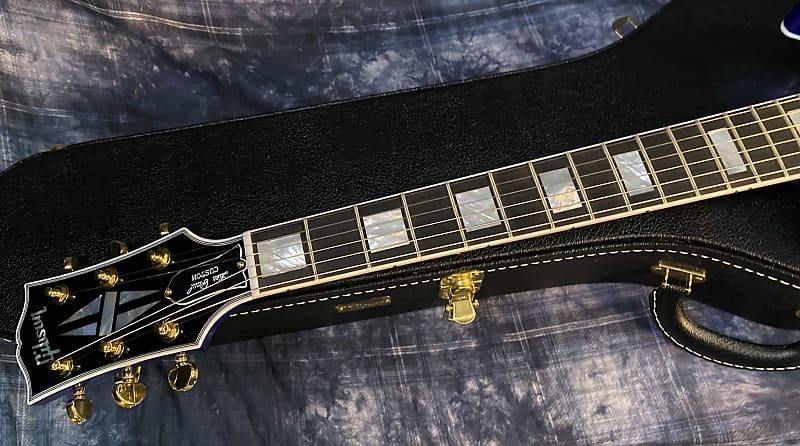 NEW ! 2024 Gibson Special Order Custom Shop Les Paul Custom Dealer Select - Dark Blue Sparkle - Authorized Dealer - 10.45 lbs - G03843