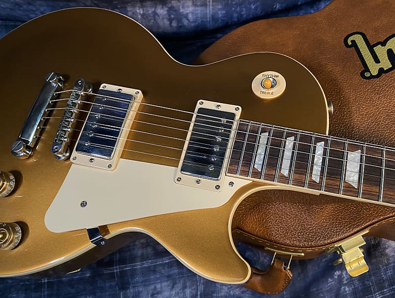 NEW ! 2024 Gibson Les Paul 50's Standard Bizarre Guitar 50th Anniversary Limited Edition All Gold Top, Back & Neck - Upgraded 57 Classic Pick-Ups - Speed Knobs - Titanium Saddles - Authorized Dealer - G03809 - Only 9.25 lbs!