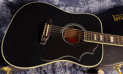 NEW ! 2024 Gibson Acoustic Hummingbird Custom Acoustic-Electric Guitar - Ebony - Authorized Dealer - 5.1lbs - G03130