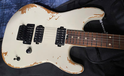 NEW ! 2024 Charvel Pro-Mod Relic San Dimas Style 1 HH FR PF - Weathered White - Authorized Dealer - In-Stock! Charvel Gig Bag - G02259