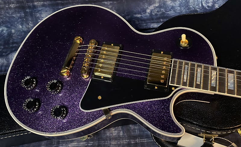 NEW! 2024 Gibson Dealer Select Custom Shop Les Paul Custom Purple Sparkle - Authorized Dealer - 10.5 lbs of TONE! G03947