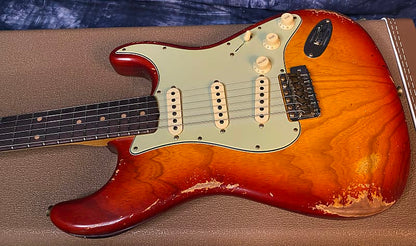 NEW ! 2024 Fender Custom Shop '62 Reissue Stratocaster Heavy Relic Limited Edition - Aged Cherry Sunburst - Authorized Dealer - 7.5lbs - G03937