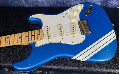 NEW ! 2024 Fender Custom Shop LTD '69 Stratocaster Journeyman Relic Limited Edition - Lake Placid Blue with White Competition Racing Stripes - Authorized Dealer - 7.6 lbs - G03072