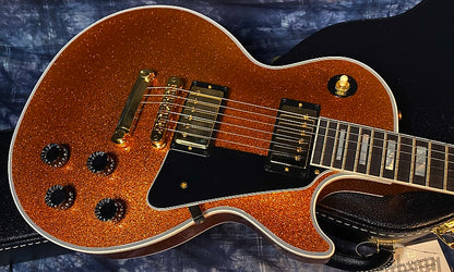 NEW ! 2024 Gibson Made 2 Measure Custom Shop Les Paul Custom Dealer Select Orange Sparkle - Authorized Dealer 10.1 lb - G03949