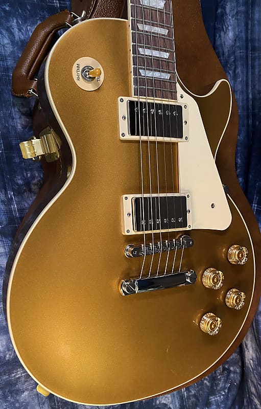 NEW ! 2024 Gibson Les Paul 50's Standard Bizarre Guitar 50th Anniversary Limited Edition All Gold Top, Back & Neck - Upgraded 57 Classic Pick-Ups - Speed Knobs - Titanium Saddles - Authorized Dealer - G03761 - 9.25 lbs