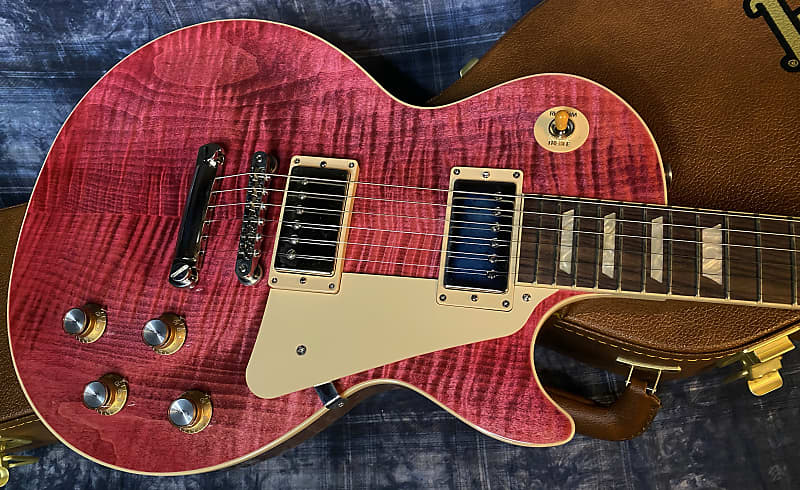 NEW!! 2024 Gibson Les Paul Standard '60s - Translucent Fuchsia - Killer Wide Crazy Curly Chevron Flame - Hand Picked Top - Authorized Dealer - 9lbs - G03777