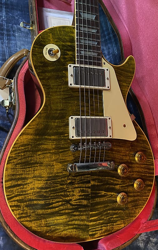 NEW ! 2024 Gibson Custom Shop Dealer Select '59 Les Paul Standard Reissue - Yellow Tiger - Monster Hand Picked Top - 8.25 lbs - Authorized Dealer - G03730