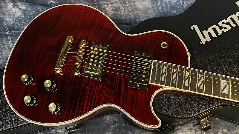 NEW ! 2024 Gibson Les Paul Supreme - Killer Tight Flame Top! Wine Red - Authorized Dealer - Only 8.1 lbs - G04003