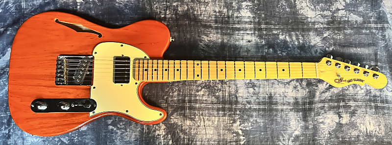 G&L ASAT Classic Bluesboy Semi-Hollow Body - Clear Orange