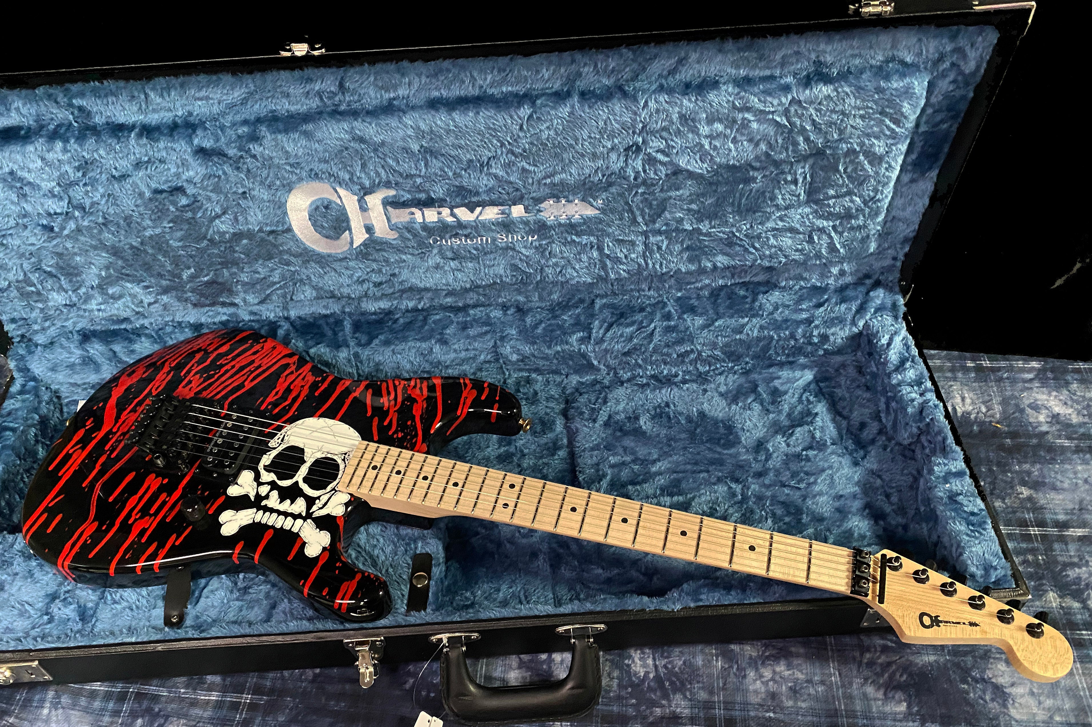 2023 Charvel Warren DeMartini USA Signature Blood and Skulls Graphic Authorized Dealer! 7.6 lbs - RATT N ROLL! SAVE!