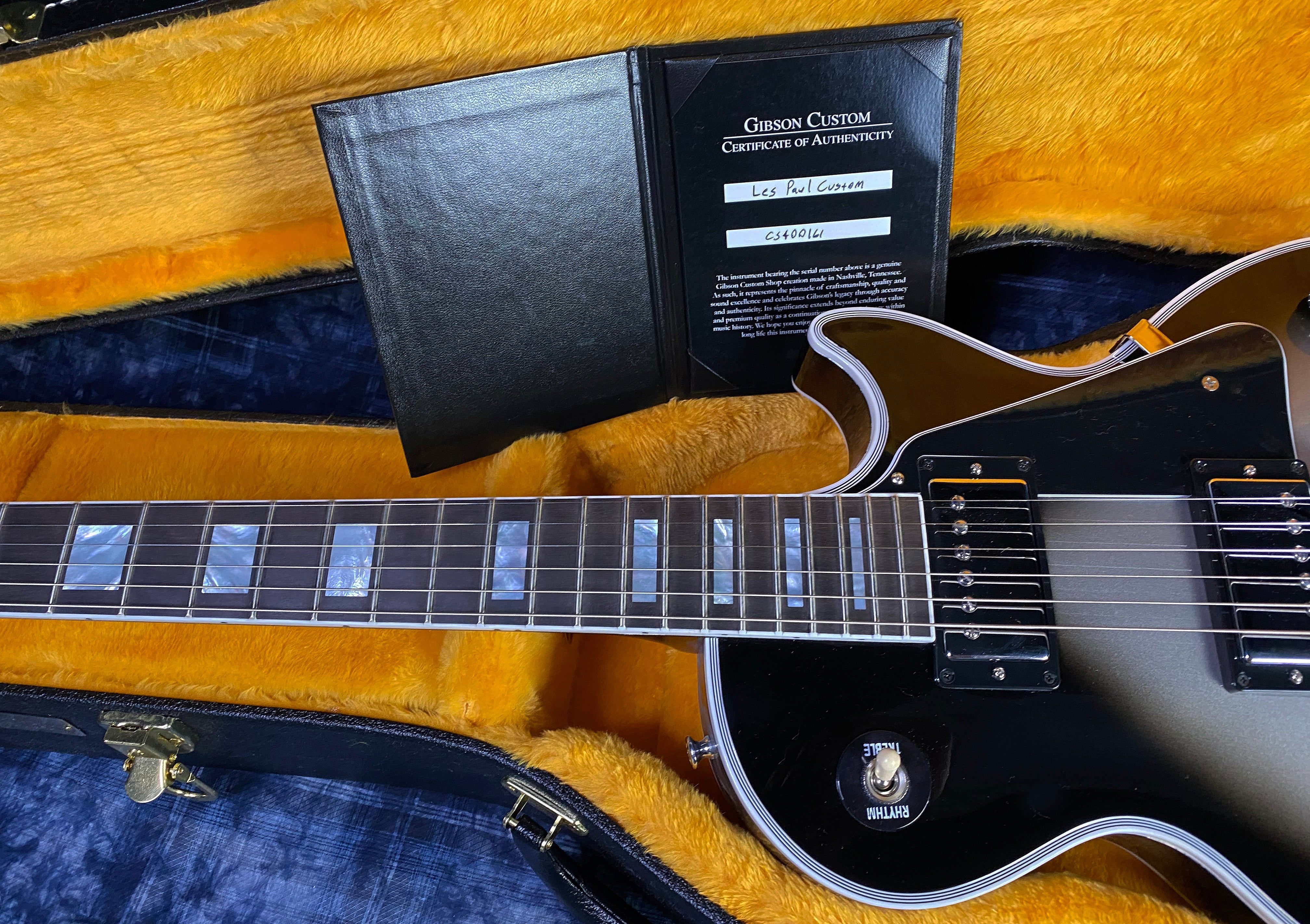 NEW! 2024 Gibson Custom Shop Les Paul Custom - Authorized Dealer - Silverburst - Super RARE! 10 lbs of LP Tone! - G02789