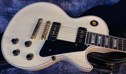 NEW ! 2024 Gibson Custom Shop Historic 2-Pickup '54 Les Paul Custom Reissue Dealer Select - P-90's Staple Pick-Up - TV White - VOS - Authorized Dealer - 9.5 lbs - Limited Edition - G03837