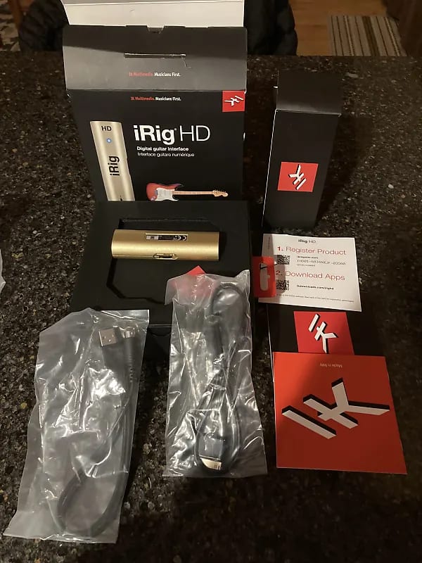 IK Multimedia iRig HD High-Quality iOS Guitar Interface Special Edition - Gold