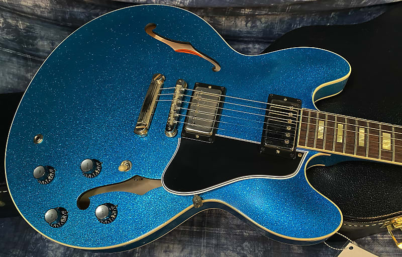 NEW! 2024 Gibson Custom Shop 1964 ES-335 VOS Reissue - Blue Sparkle - Authorized Dealer - 8.2 lbs - G03887