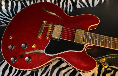 UNPLAYED 2024 Gibson Custom Shop 1961 ES-335 Reissue - Red Sparkle VOS Finish - Custom Order Made 2 Measure - Limited Edition! - Authorized Dealer - Only 7.8 lbs - In-Stock G02410 - SAVE BIG! Open Box!