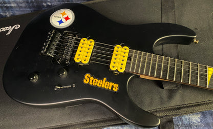 Jackson MJ Series Dinky DKR MAH Ebony Board - Authorized Dealer - Made in Japan! Pittsburgh Steelers Stickers - WOW!