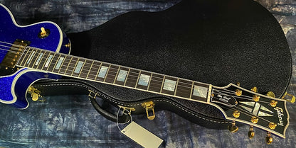 NEW ! 2024 Gibson Special Order Custom Shop Les Paul Custom Dealer Select - Dark Blue Sparkle - Authorized Dealer - 10.4 lbs - G03836